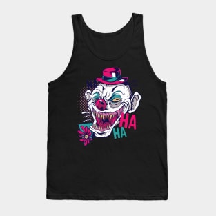 Halloween Joker creepy clown laugh Tank Top